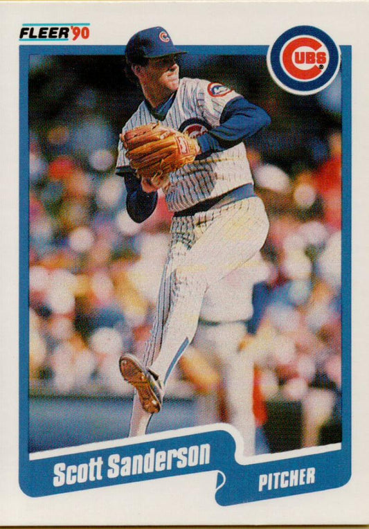 1990 Fleer Baseball #41 Scott Sanderson  Chicago Cubs  Image 1