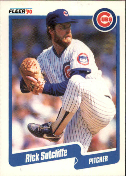 1990 Fleer Baseball #43 Rick Sutcliffe  Chicago Cubs  Image 1