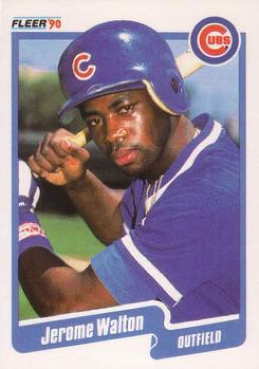 1990 Fleer Baseball #44 Jerome Walton  Chicago Cubs  Image 1