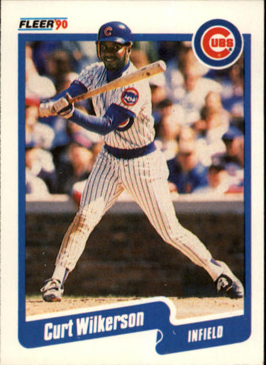 1990 Fleer Baseball #46 Curtis Wilkerson  Chicago Cubs  Image 1