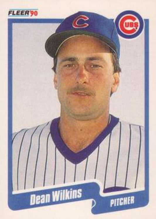 1990 Fleer Baseball #47 Dean Wilkins  RC Rookie Chicago Cubs  Image 1