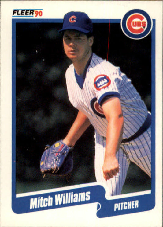 1990 Fleer Baseball #48 Mitch Williams  Chicago Cubs  Image 1