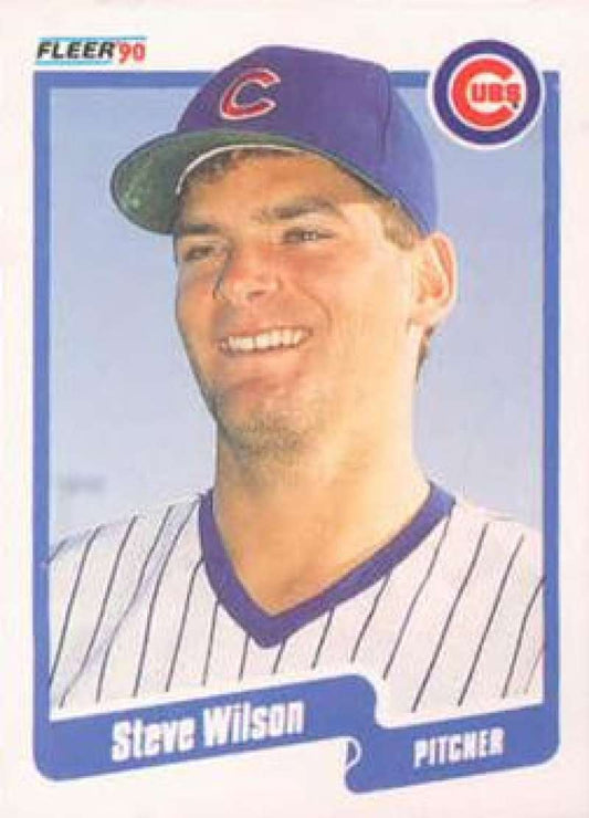 1990 Fleer Baseball #49 Steve Wilson  Chicago Cubs  Image 1
