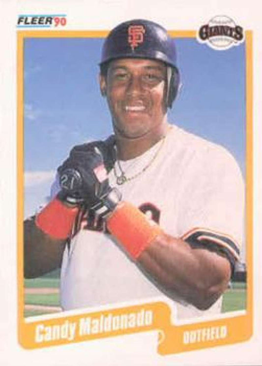 1990 Fleer Baseball #62 Candy Maldonado  San Francisco Giants  Image 1