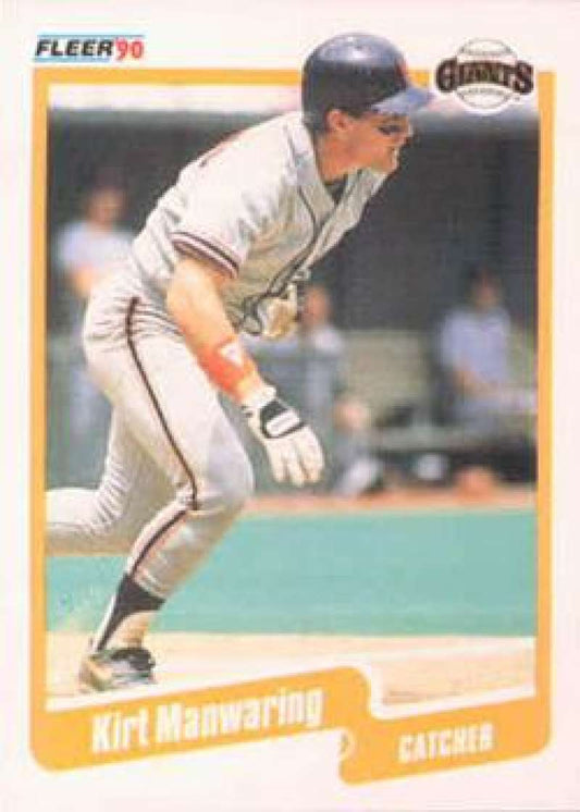 1990 Fleer Baseball #63 Kirt Manwaring UER  San Francisco Giants  Image 1