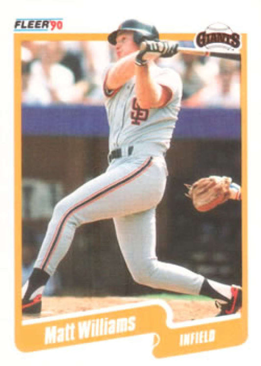 1990 Fleer Baseball #75 Matt Williams  San Francisco Giants  Image 1