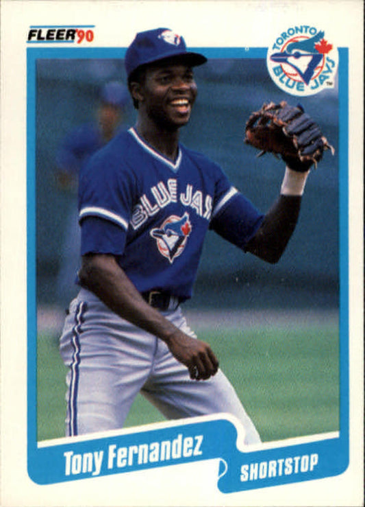 1990 Fleer Baseball #80 Tony Fernandez  Toronto Blue Jays  Image 1
