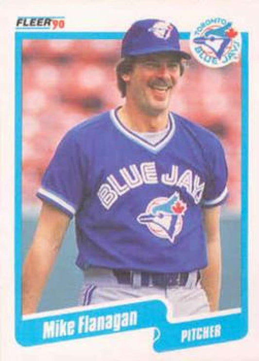 1990 Fleer Baseball #81 Mike Flanagan  Toronto Blue Jays  Image 1
