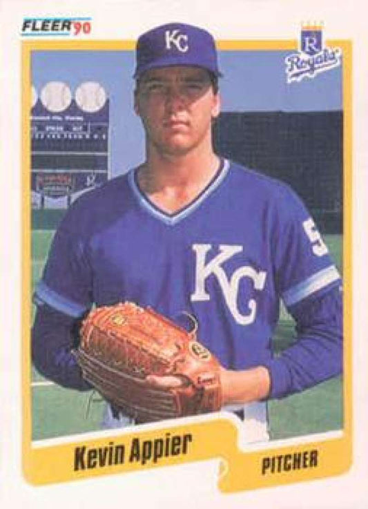 1990 Fleer Baseball #100 Kevin Appier  Kansas City Royals  Image 1