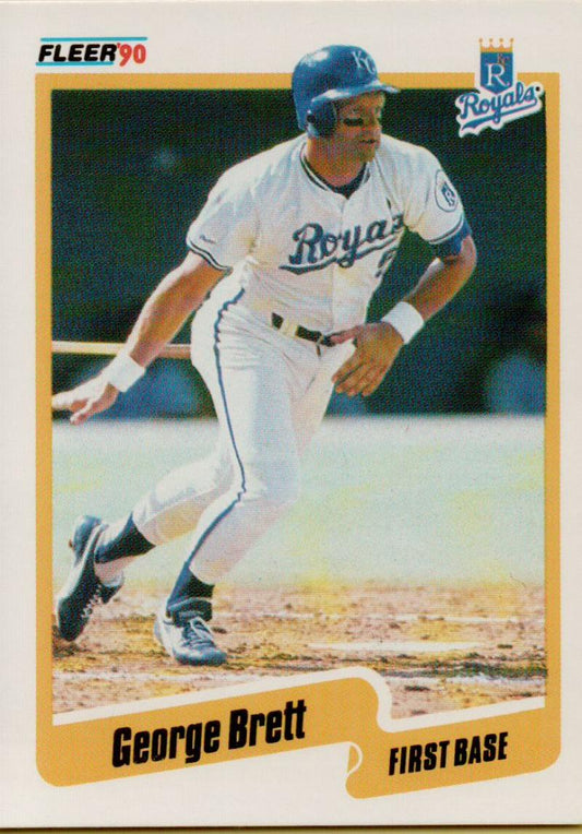 1990 Fleer Baseball #103 George Brett  Kansas City Royals  Image 1