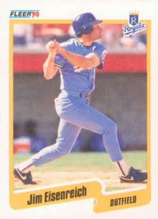 1990 Fleer Baseball #106 Jim Eisenreich  Kansas City Royals  Image 1