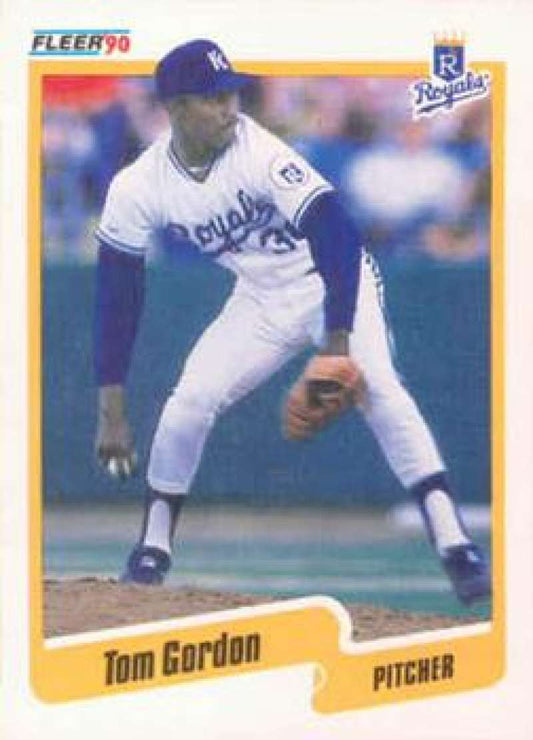 1990 Fleer Baseball #108 Tom Gordon  Kansas City Royals  Image 1