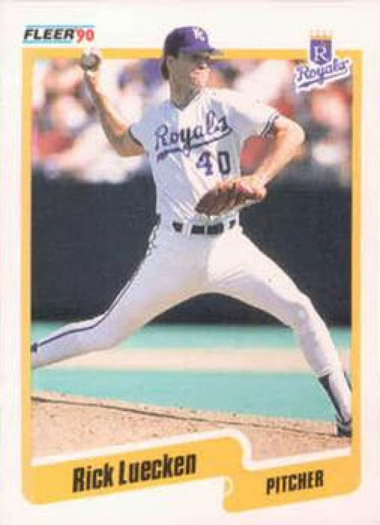 1990 Fleer Baseball #113 Rick Luecken  RC Rookie Kansas City Royals  Image 1