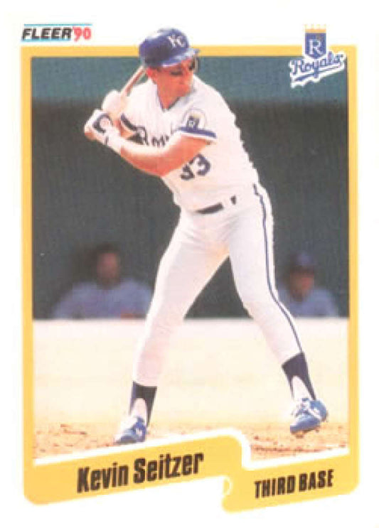 1990 Fleer Baseball #117 Kevin Seitzer  Kansas City Royals  Image 1