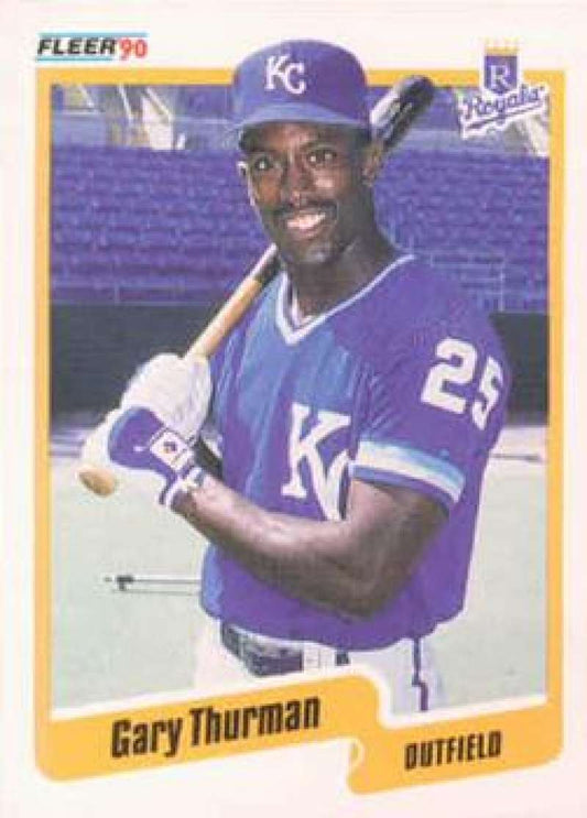 1990 Fleer Baseball #121 Gary Thurman  Kansas City Royals  Image 1