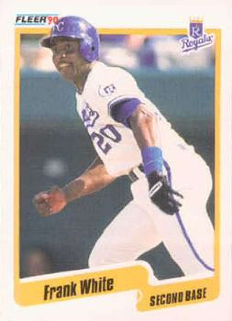 1990 Fleer Baseball #122 Frank White  Kansas City Royals  Image 1