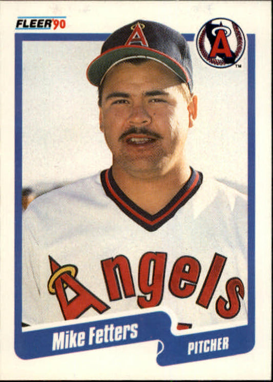 1990 Fleer Baseball #131 Mike Fetters  RC Rookie California Angels  Image 1