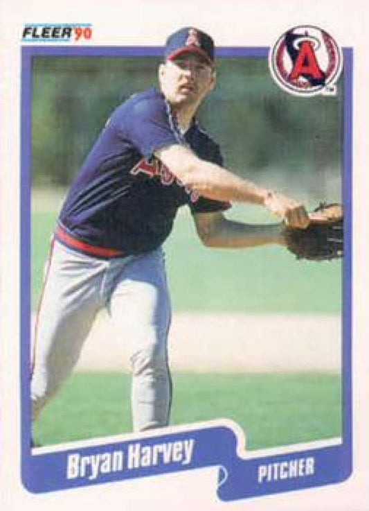 1990 Fleer Baseball #134 Bryan Harvey  California Angels  Image 1