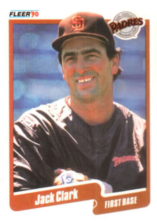 1990 Fleer Baseball #152 Jack Clark  San Diego Padres  Image 1