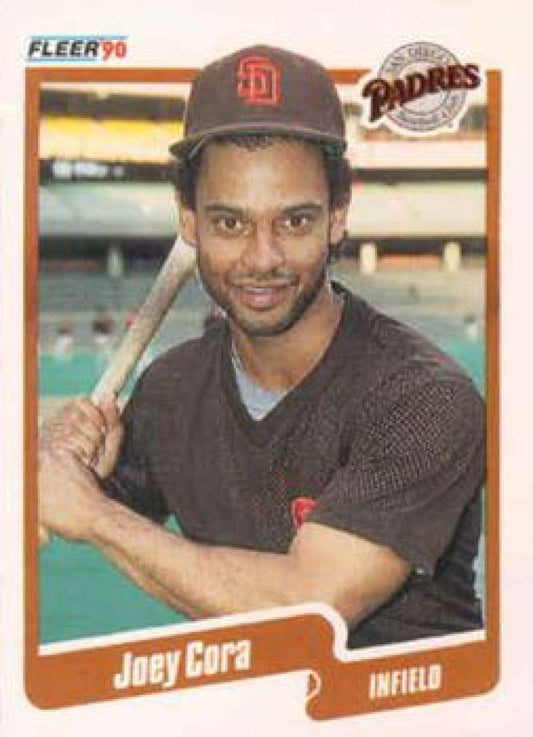 1990 Fleer Baseball #154 Joey Cora  San Diego Padres  Image 1