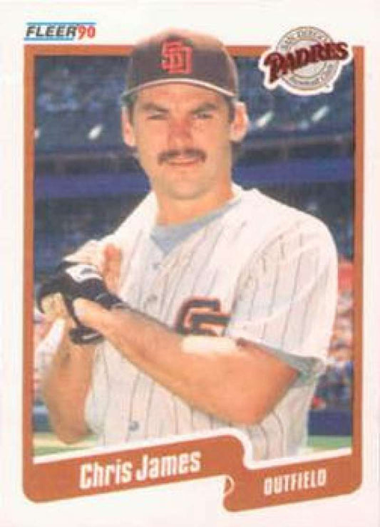 1990 Fleer Baseball #161 Chris James  San Diego Padres  Image 1
