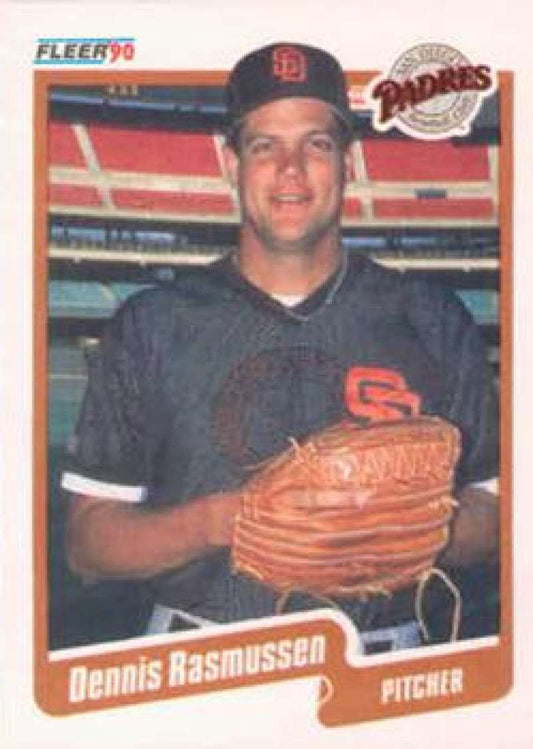 1990 Fleer Baseball #165 Dennis Rasmussen  San Diego Padres  Image 1