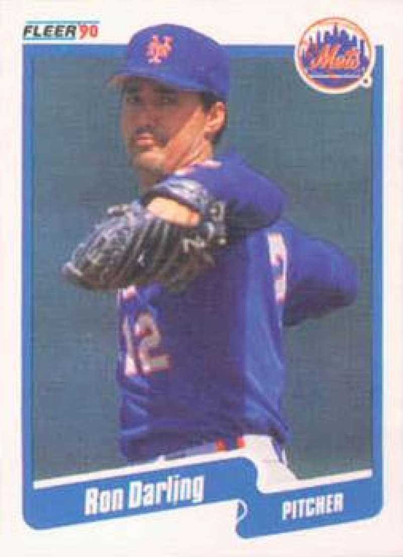 1990 Fleer Baseball #201 Ron Darling  New York Mets  Image 1