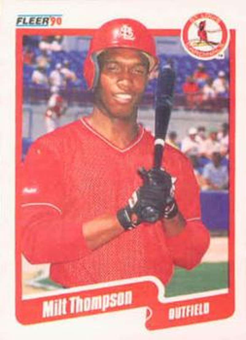1990 Fleer Baseball #262 Milt Thompson  St. Louis Cardinals  Image 1