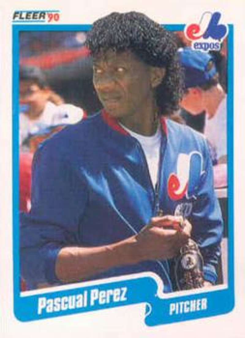 1990 Fleer Baseball #358 Pascual Perez  Montreal Expos  Image 1