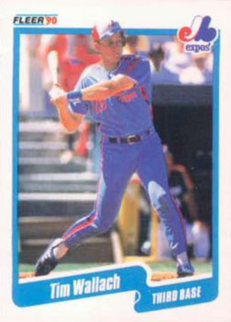 1990 Fleer Baseball #364 Tim Wallach  Montreal Expos  Image 1