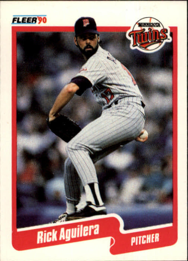 1990 Fleer Baseball #365 Rick Aguilera  Minnesota Twins  Image 1
