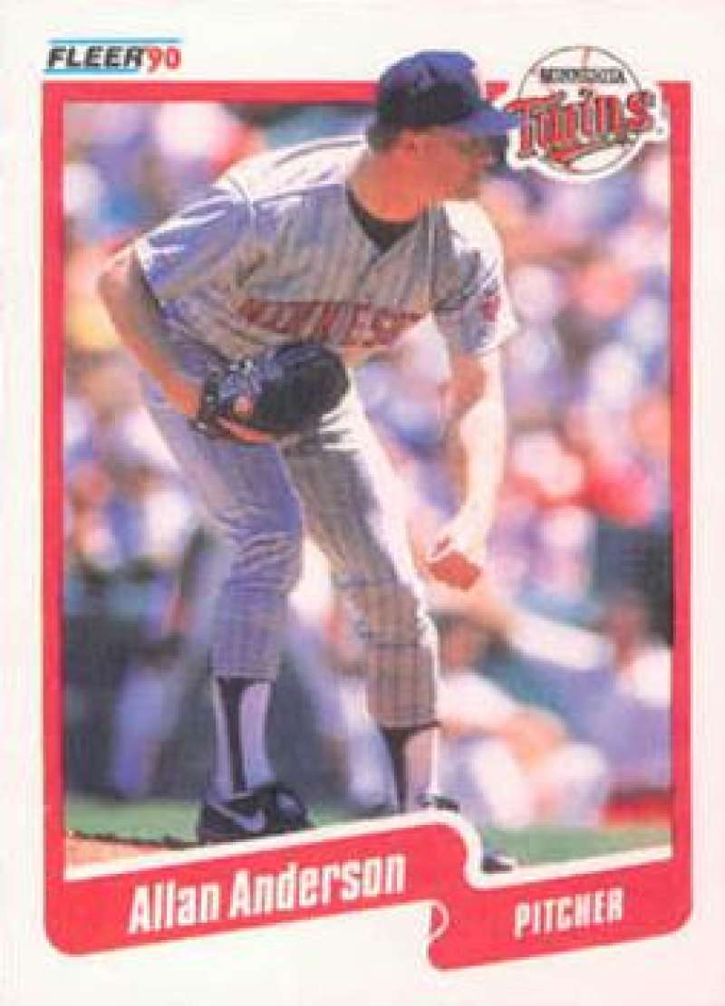 1990 Fleer Baseball #366 Allan Anderson  Minnesota Twins  Image 1