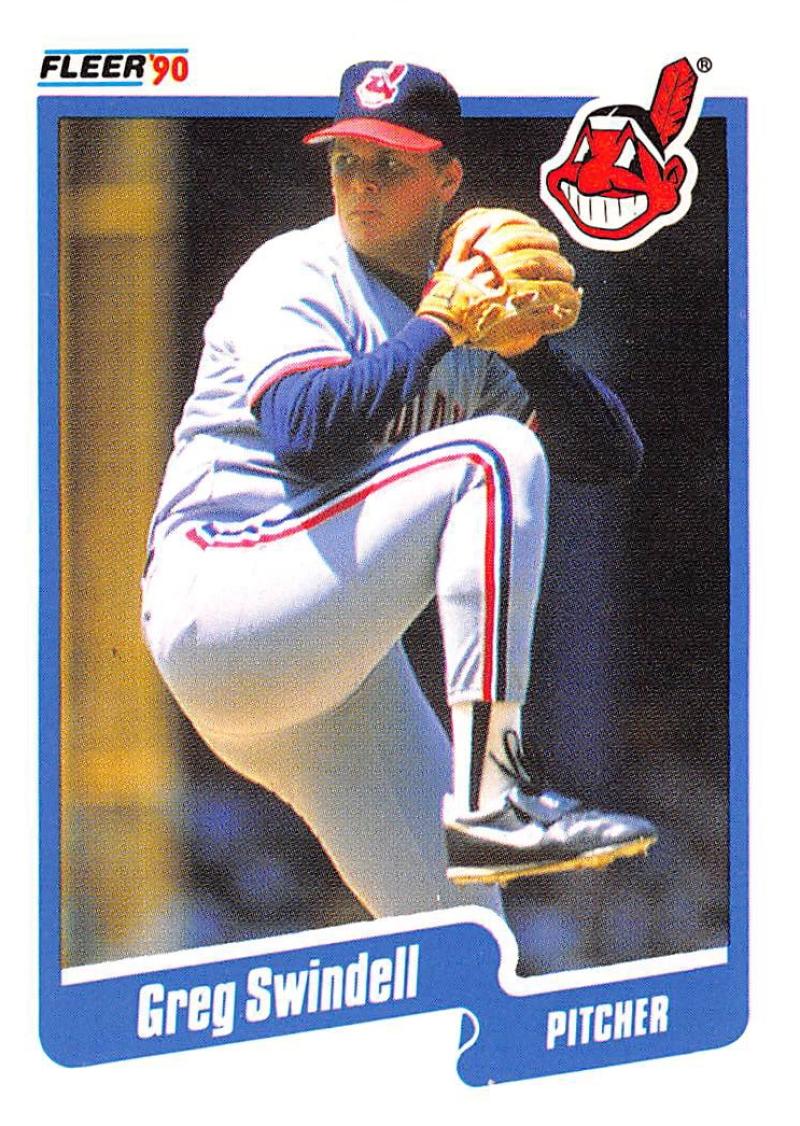 1990 Fleer Baseball #503 Greg Swindell  Cleveland Indians  Image 1