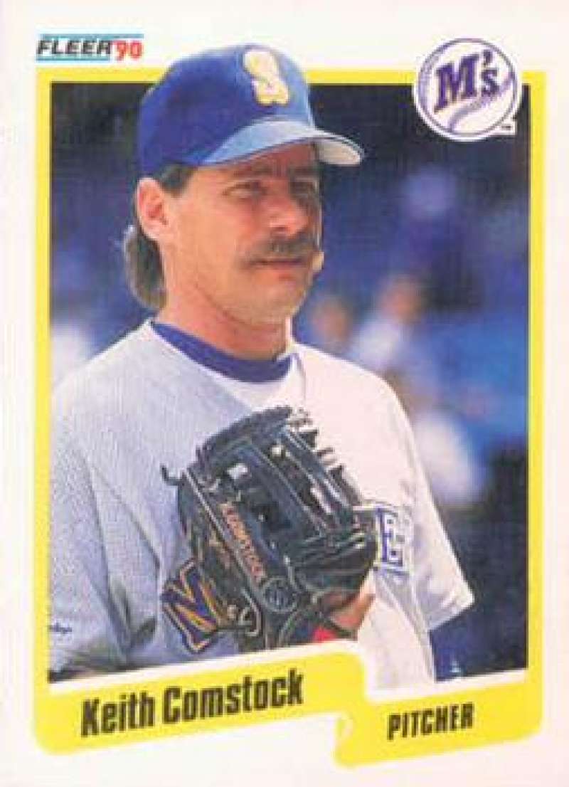 1990 Fleer Baseball #510 Keith Comstock  Seattle Mariners  Image 1