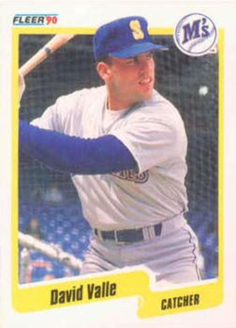 1990 Fleer Baseball #527 Dave Valle  Seattle Mariners  Image 1