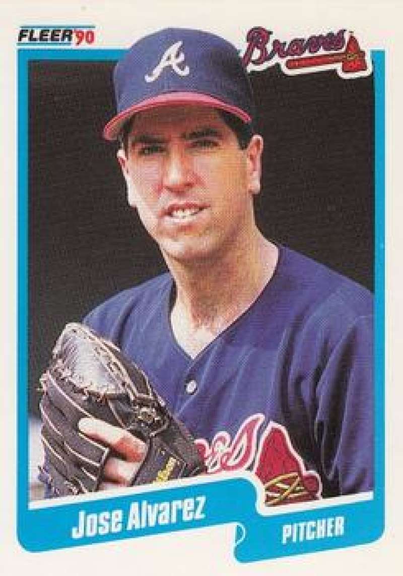 1990 Fleer Baseball #574 Jose Alvarez UER  Atlanta Braves  Image 1
