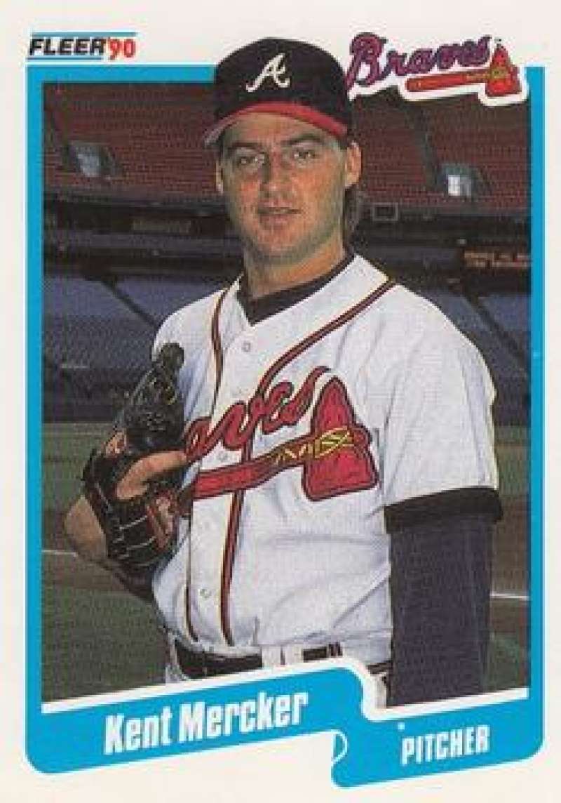 1990 Fleer Baseball #590 Kent Mercker  RC Rookie Atlanta Braves  Image 1