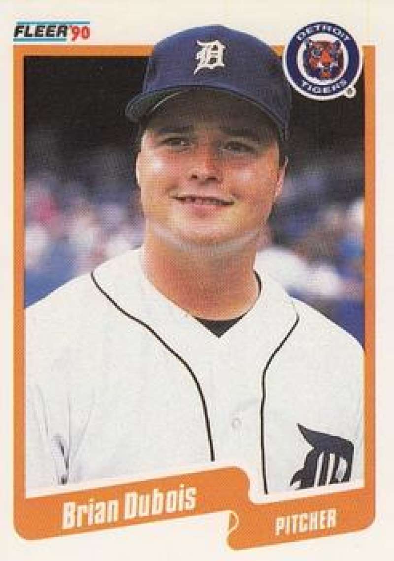 1990 Fleer Baseball #601 Brian DuBois  RC Rookie Detroit Tigers  Image 1