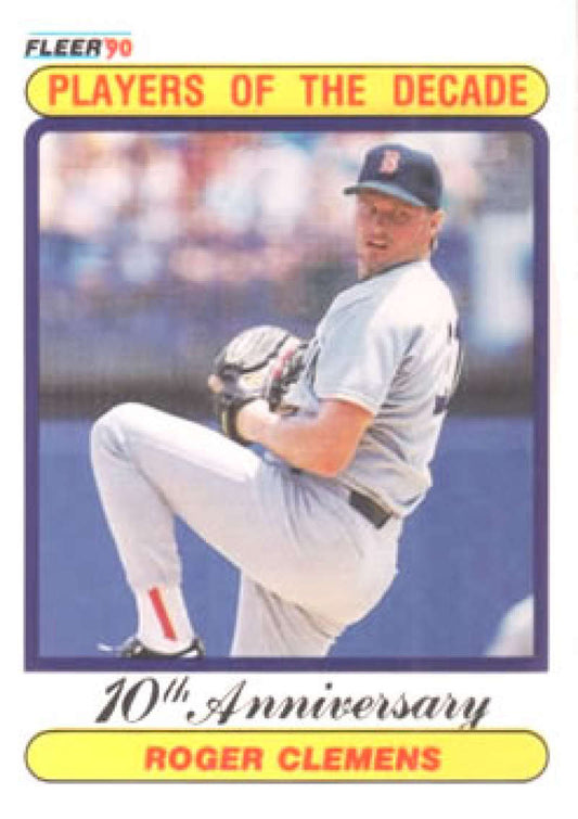 1990 Fleer Baseball #627 Roger Clemens 1986  Boston Red Sox  Image 1