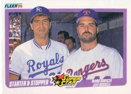 1990 Fleer Baseball #633 Mark Gubicza/Jeff Russell Starter and Stopper C Image 1