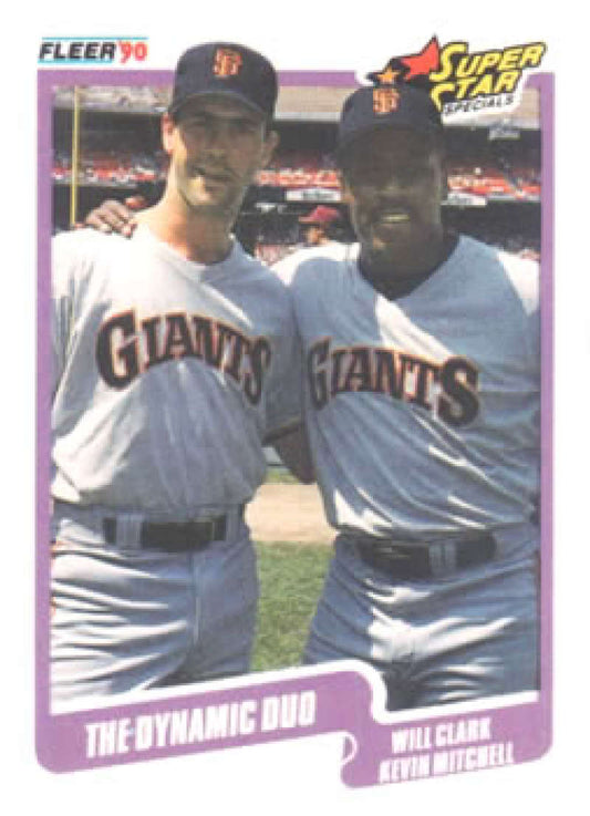 1990 Fleer Baseball #637 Will Clark/Kevin Mitchell The Dynamic Duo  Giants  Image 1