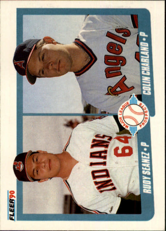 1990 Fleer Baseball #640 Rudy Seanez/Colin Charland  RC Rookie  Image 1