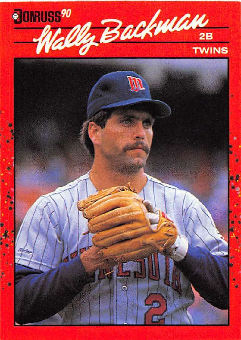 1990 Donruss Baseball  #155 Wally Backman  Minnesota Twins  Image 1