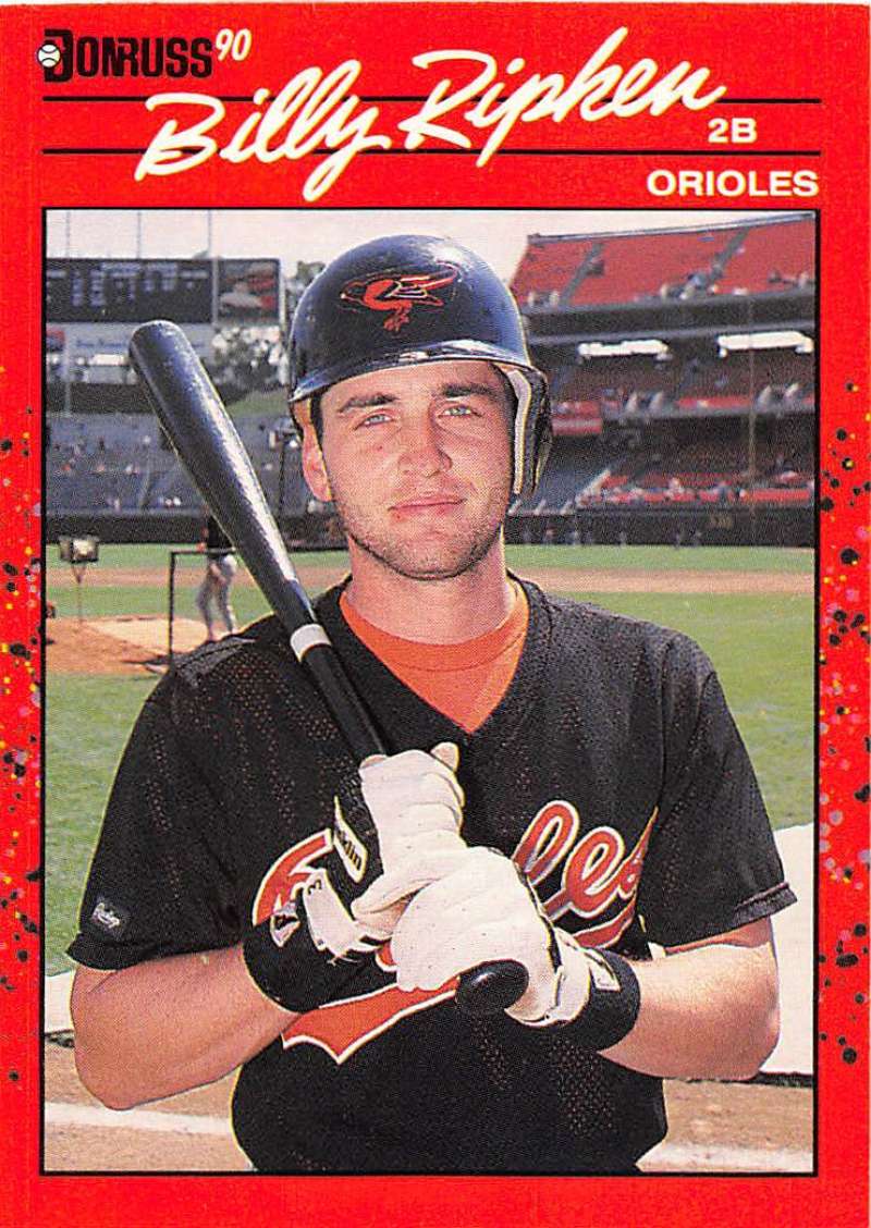 1990 Donruss Baseball  #164 Billy Ripken  Baltimore Orioles  Image 1