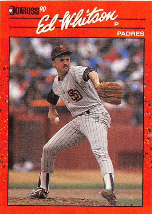 1990 Donruss Baseball  #205 Ed Whitson  San Diego Padres  Image 1