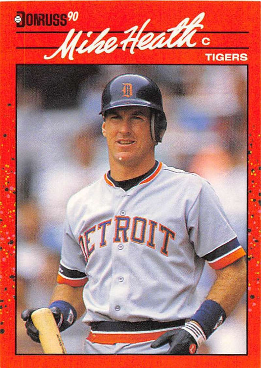 1990 Donruss Baseball  #209 Mike Heath  Detroit Tigers  Image 1