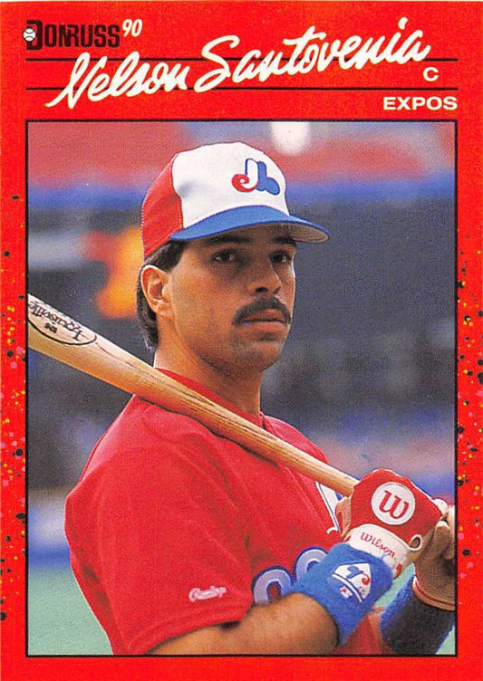 1990 Donruss Baseball  #224 Nelson Santovenia  Montreal Expos  Image 1