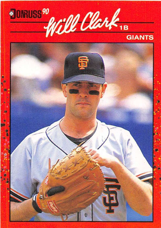 1990 Donruss Baseball  #230 Will Clark  San Francisco Giants  Image 1
