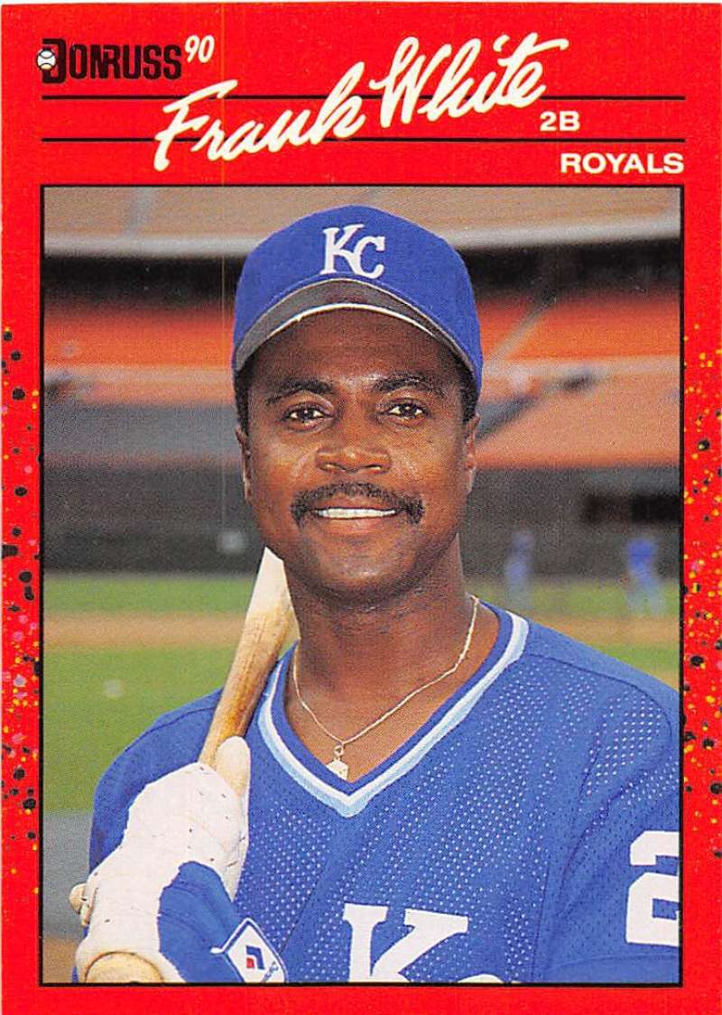 1990 Donruss Baseball  #262 Frank White  Kansas City Royals  Image 1