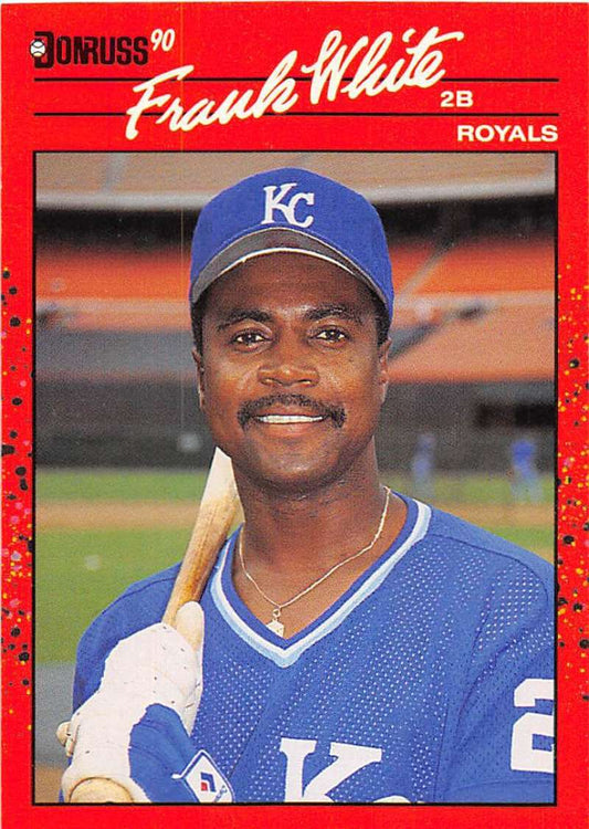 1990 Donruss Baseball  #262 Frank White  Kansas City Royals  Image 1